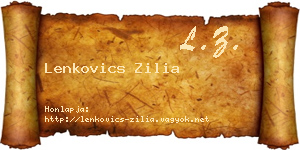 Lenkovics Zilia névjegykártya